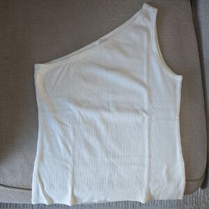 H&M White One-Shoulder Tank Top